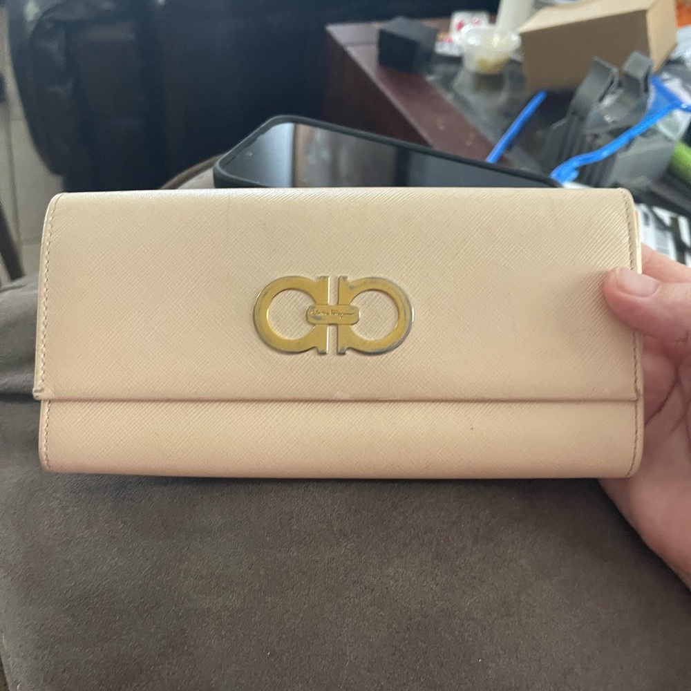 Salvatore Ferragamo Peach long wallet.